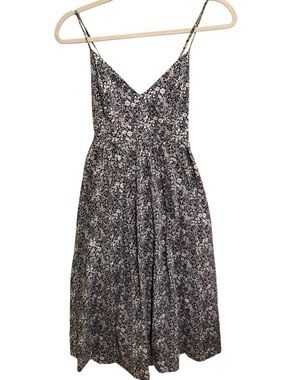 NWOT J. Crew Liberty Fabrics Thorpe Lace Up Floral Lined Pocket Dress- Size 4